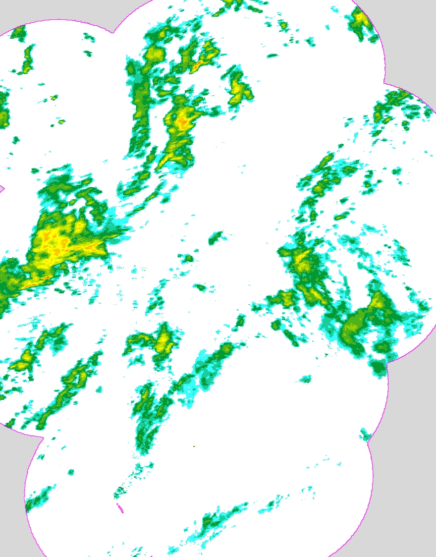 Regenradar Bornheim, Radarbild von 0:35 Uhr