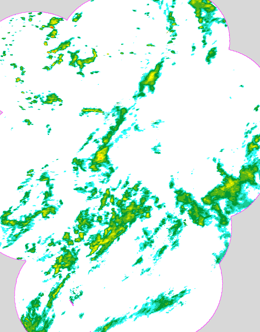 Regenradar Wadgassen, Radarbild von 4:00 Uhr