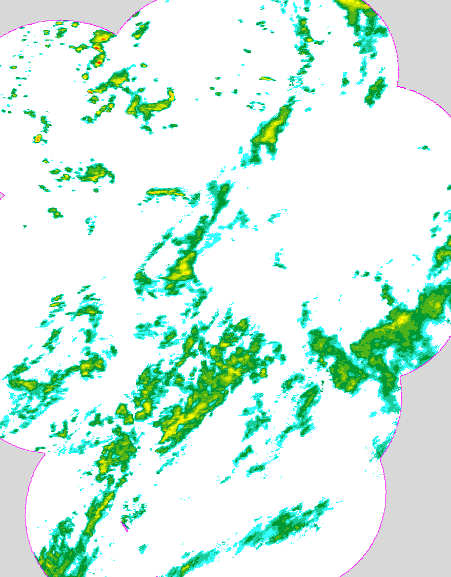 Regenradar Abbesbüttel, Radarbild von 4:10 Uhr