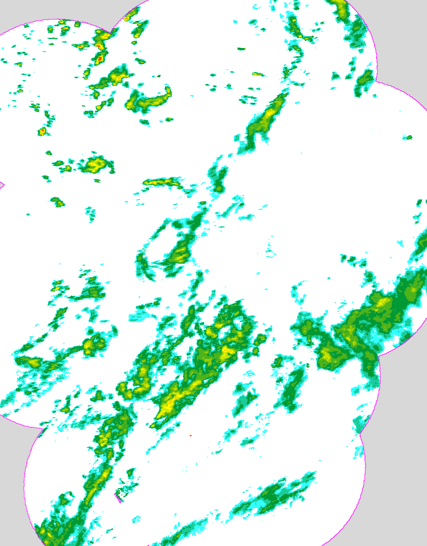 Regenradar Westermoor, Radarbild von 4:20 Uhr