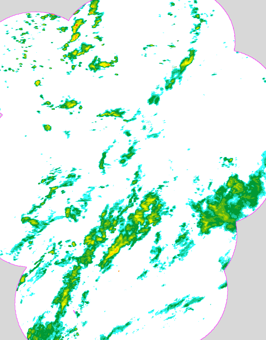 Regenradar Ellweiler, Radarbild von 4:50 Uhr