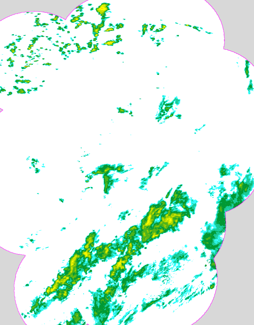 Regenradar Eberbach, Radarbild von 7:55 Uhr