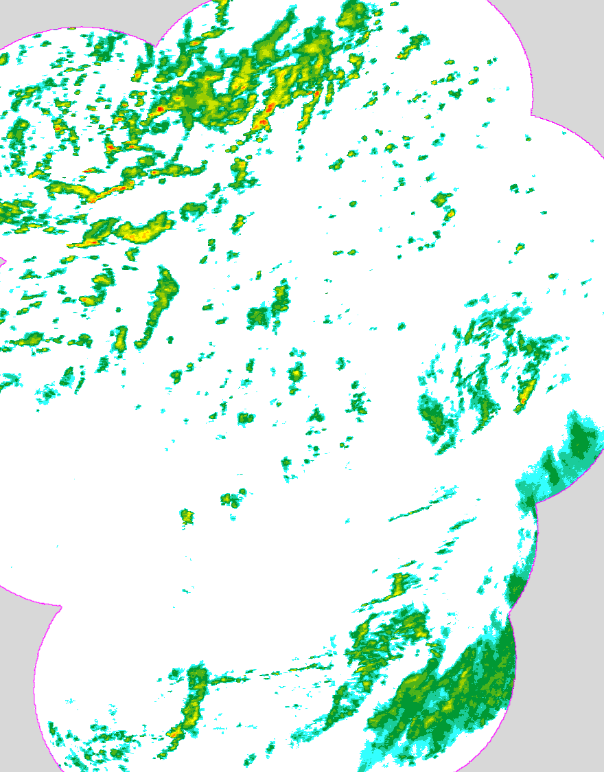 Regenradar Elzach, Radarbild von 15:25 Uhr