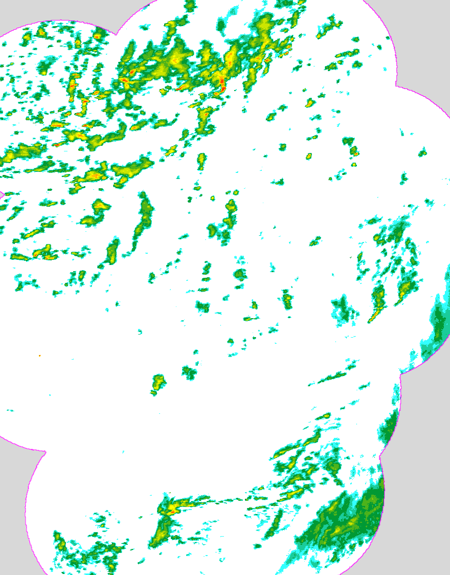 Regenradar Oberpframmern, Radarbild von 16:05 Uhr