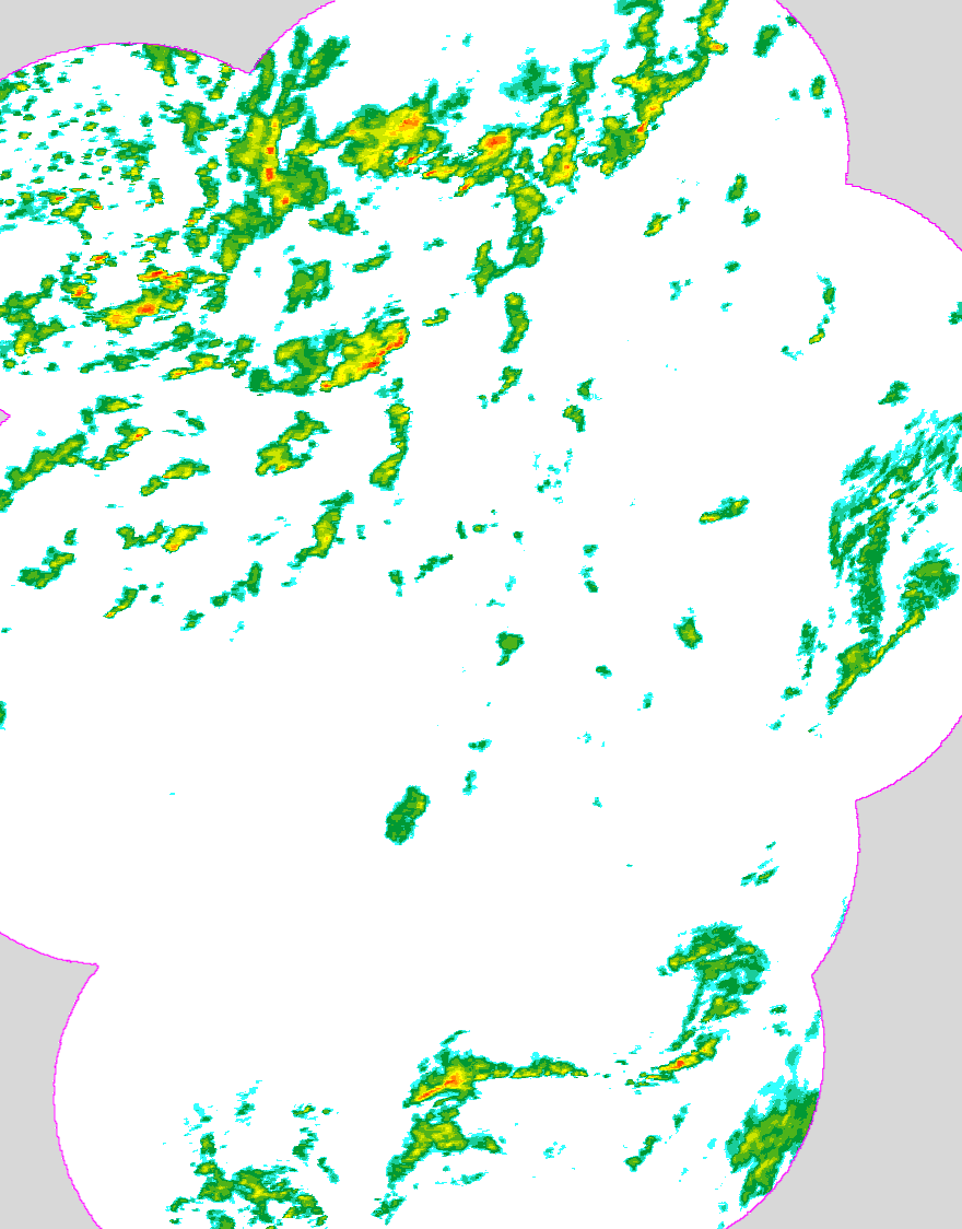 Regenradar Liebstadt, Radarbild von 17:15 Uhr