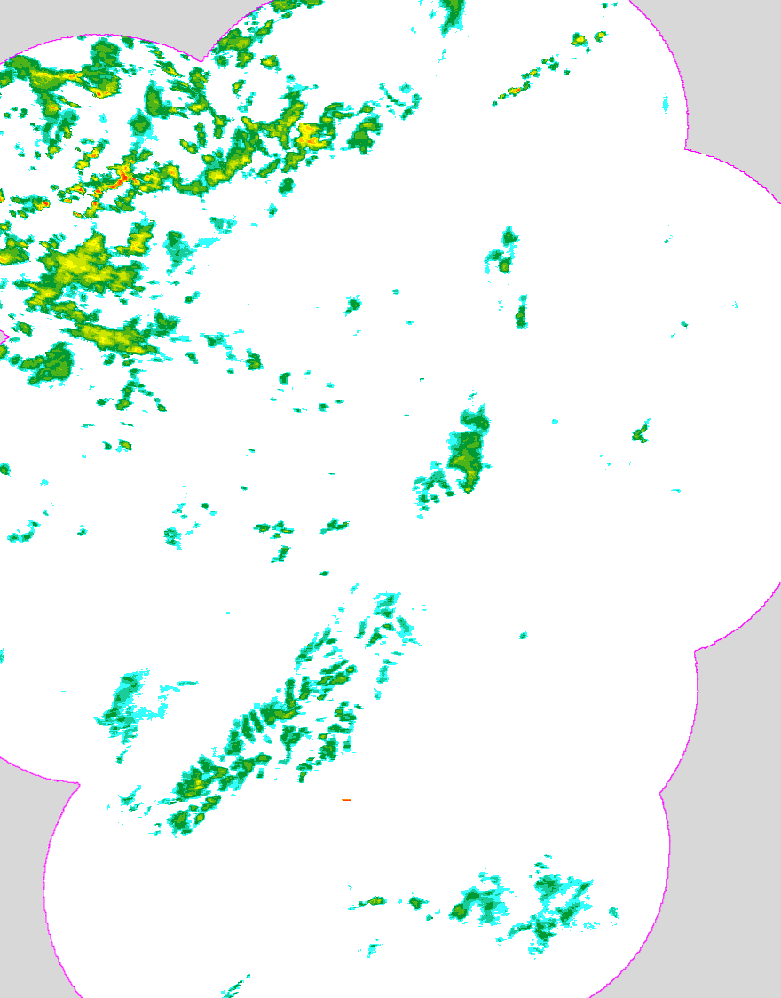 Regenradar Aitrach, Radarbild von 0:30 Uhr