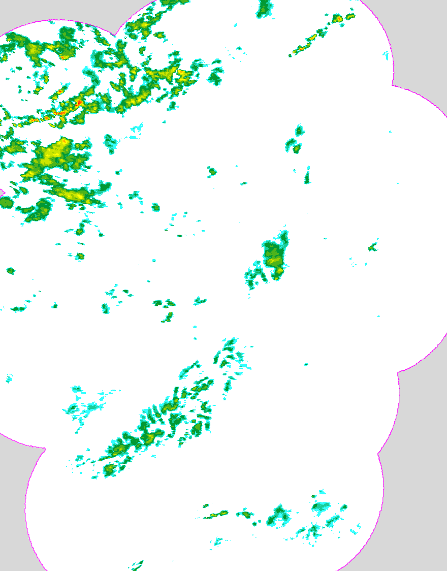 Regenradar Ilbesheim, Radarbild von 0:45 Uhr