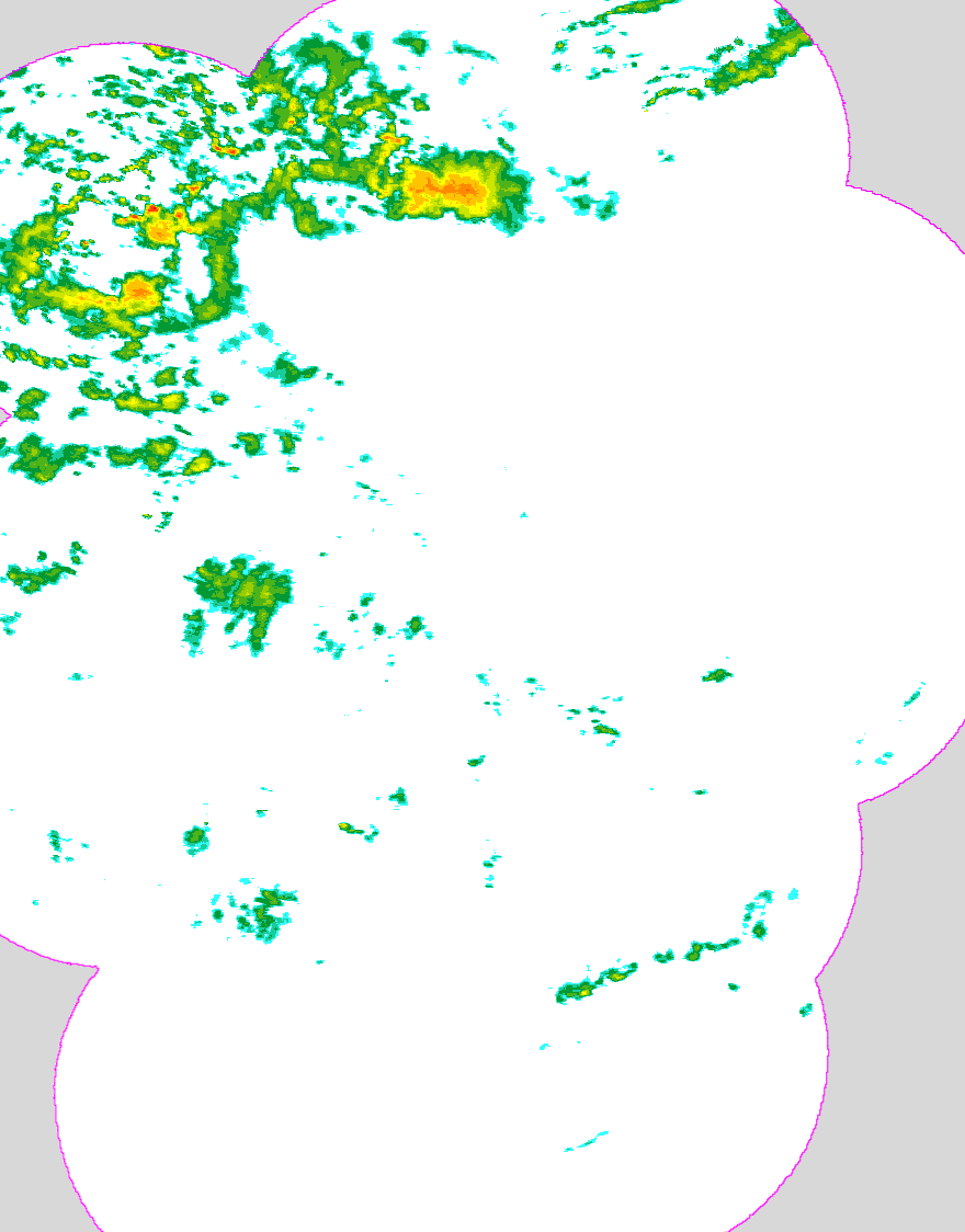 Regenradar Achterwehr, Radarbild von 6:45 Uhr
