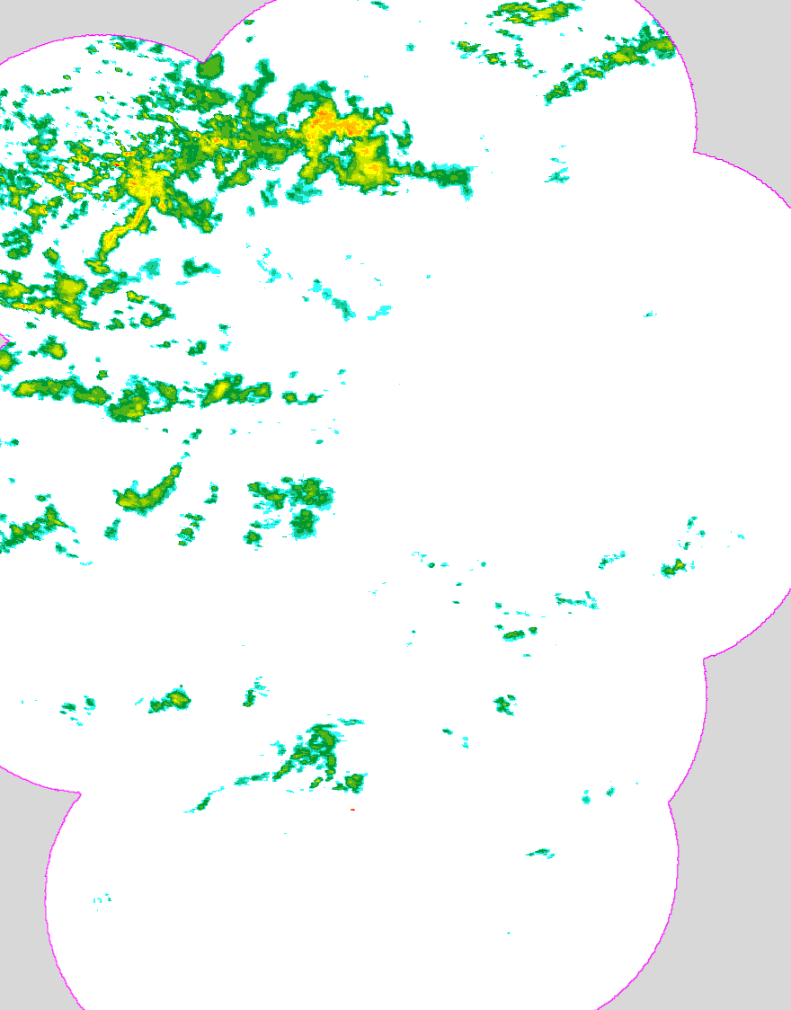 Regenradar Eydelstedt, Radarbild von 8:25 Uhr