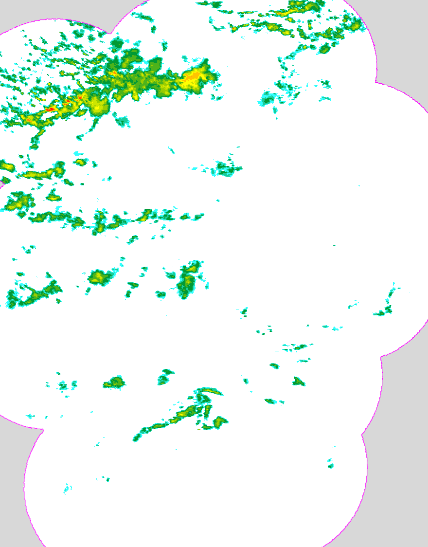 Regenradar Bandau, Radarbild von 9:15 Uhr