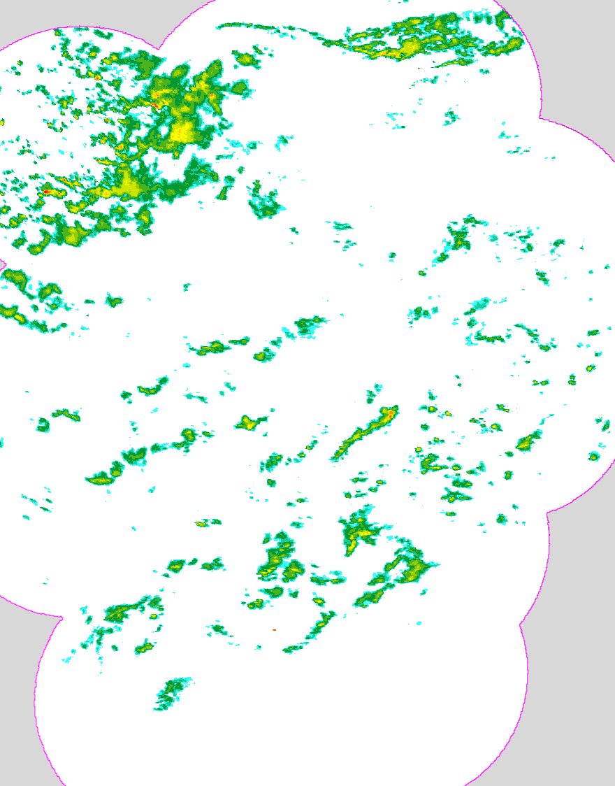 Regenradar Markranstädt, Radarbild von 11:50 Uhr