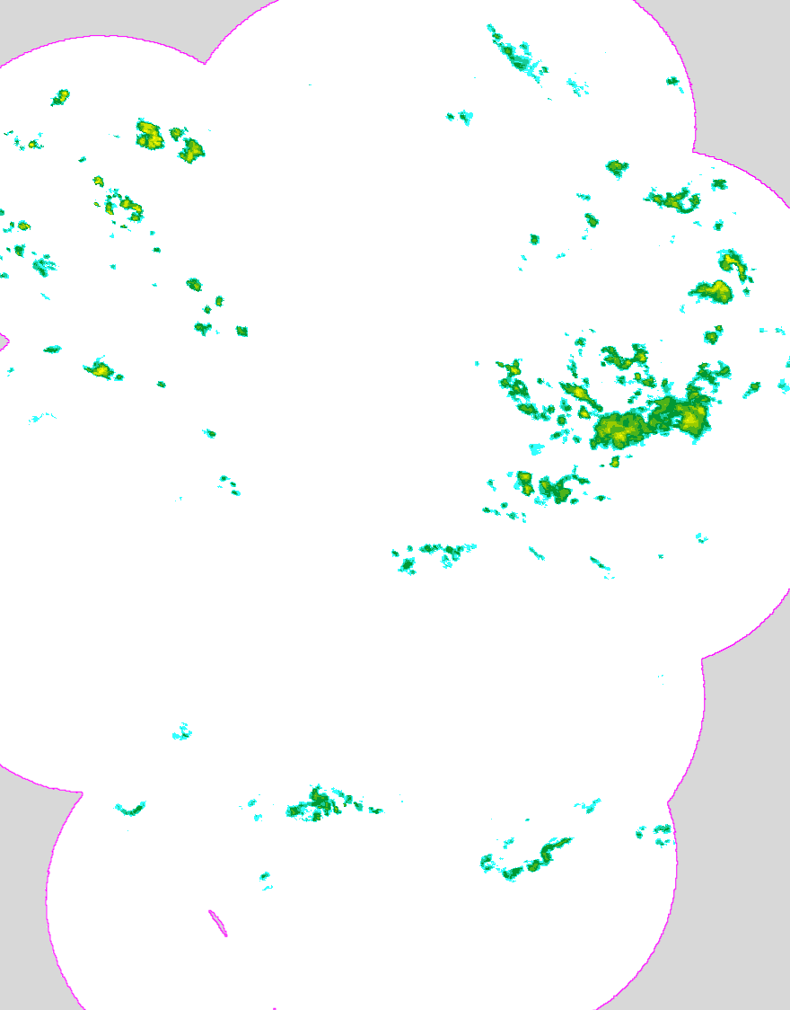 Regenradar Jerichow, Radarbild von 21:40 Uhr