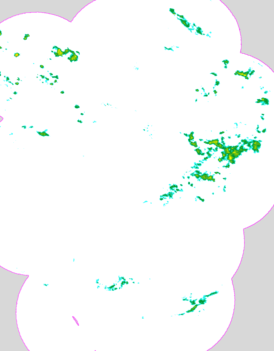 Regenradar Elstertrebnitz, Radarbild von 22:30 Uhr