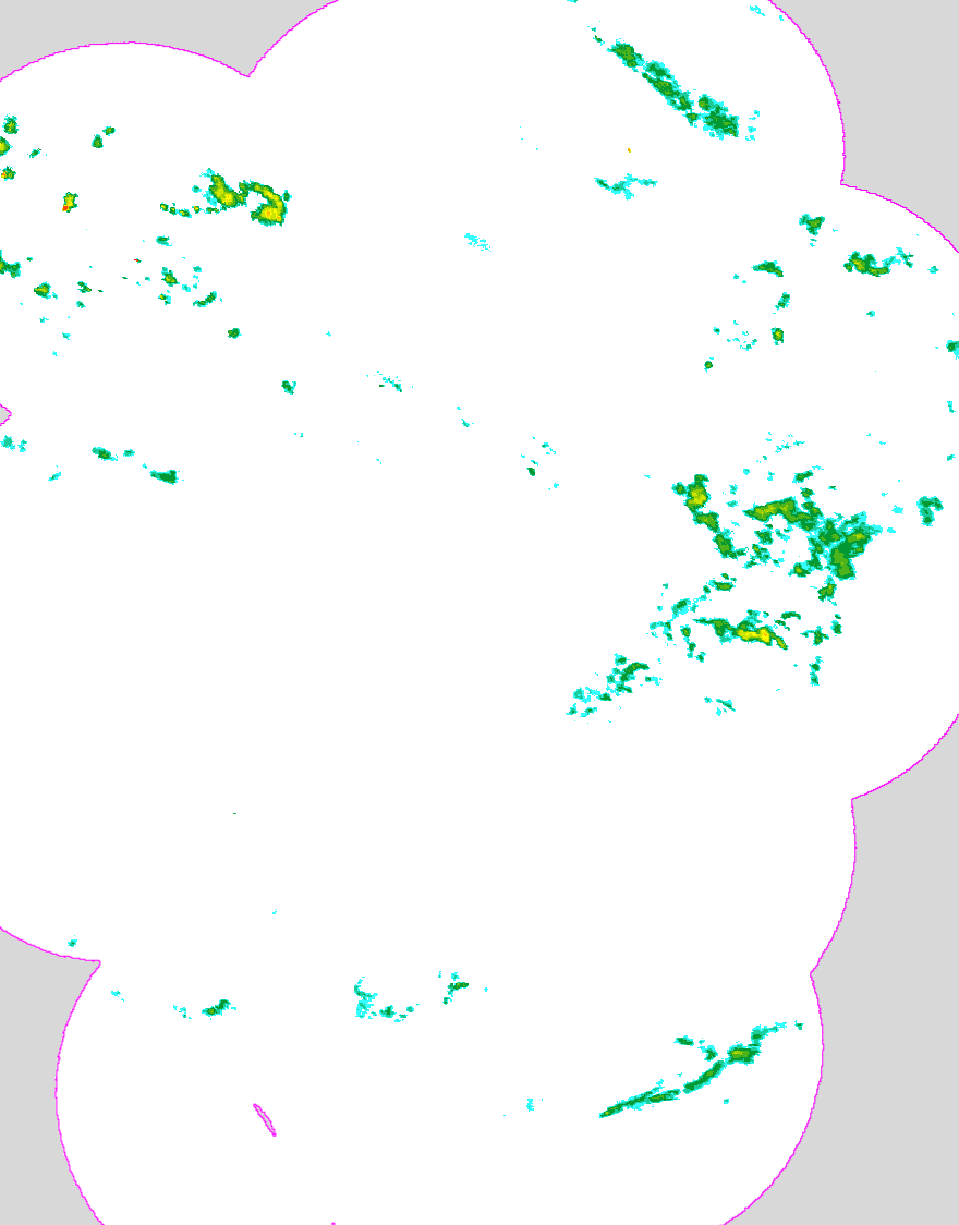Regenradar Womrath, Radarbild von 23:00 Uhr