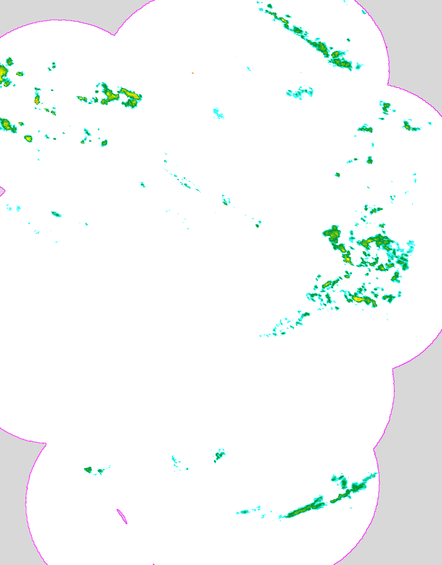 Regenradar Fronhausen, Radarbild von 23:30 Uhr