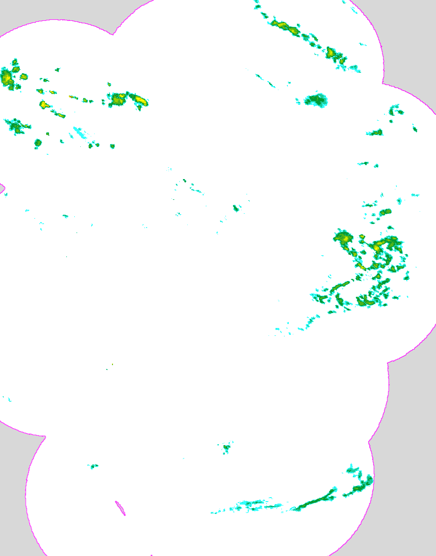 Regenradar Griesstätt, Radarbild von 0:05 Uhr