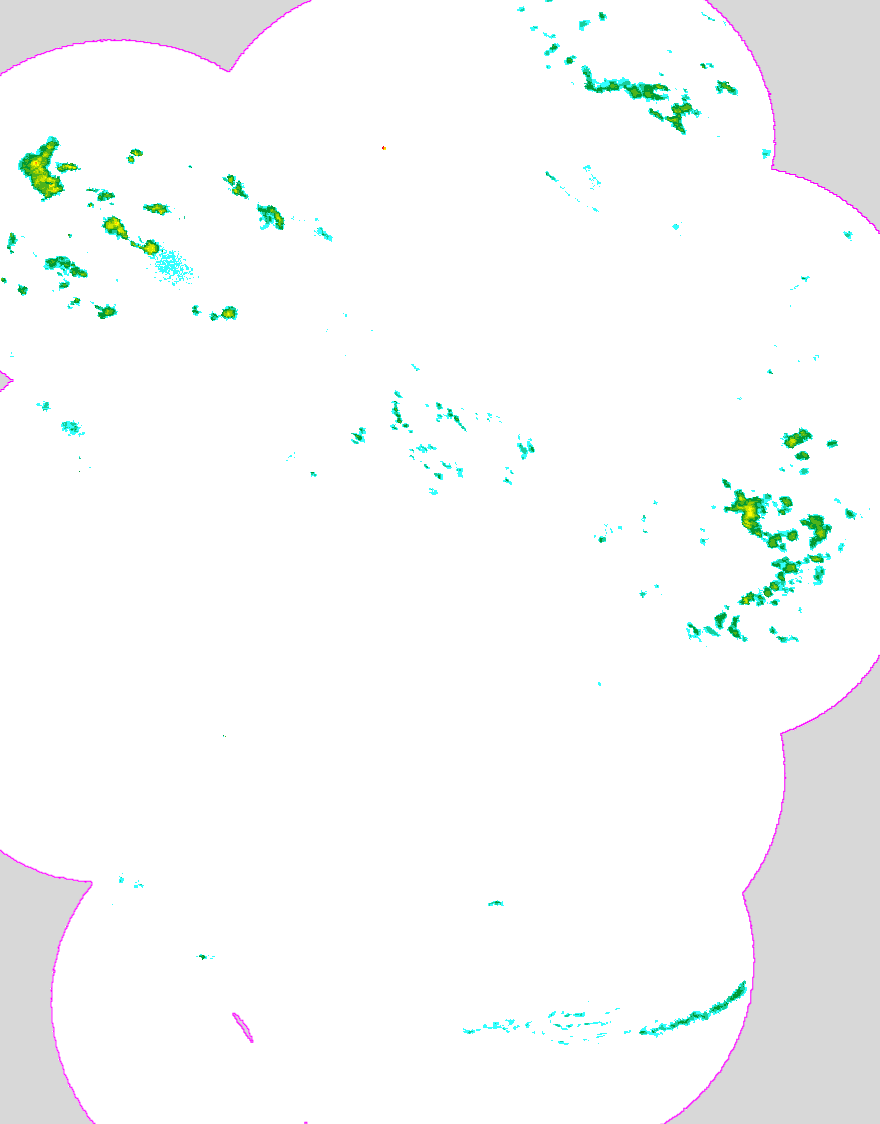 Regenradar Alt Schwerin, Radarbild von 1:05 Uhr