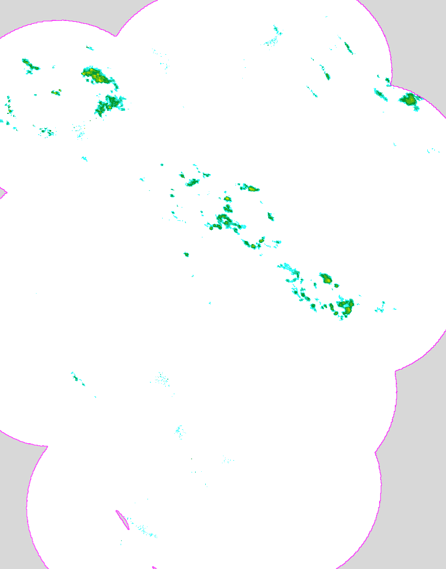 Regenradar Brudersdorf, Radarbild von 8:15 Uhr
