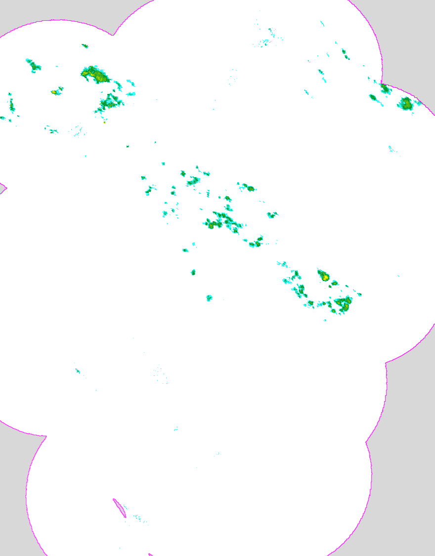 Regenradar Mühlenbarbek, Radarbild von 8:35 Uhr
