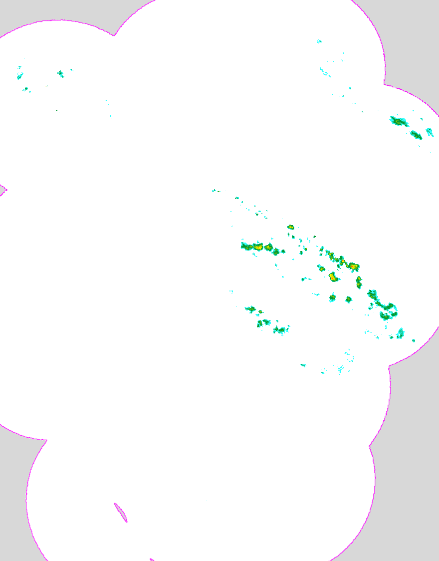 Regenradar Kirchscheidungen, Radarbild von 13:10 Uhr