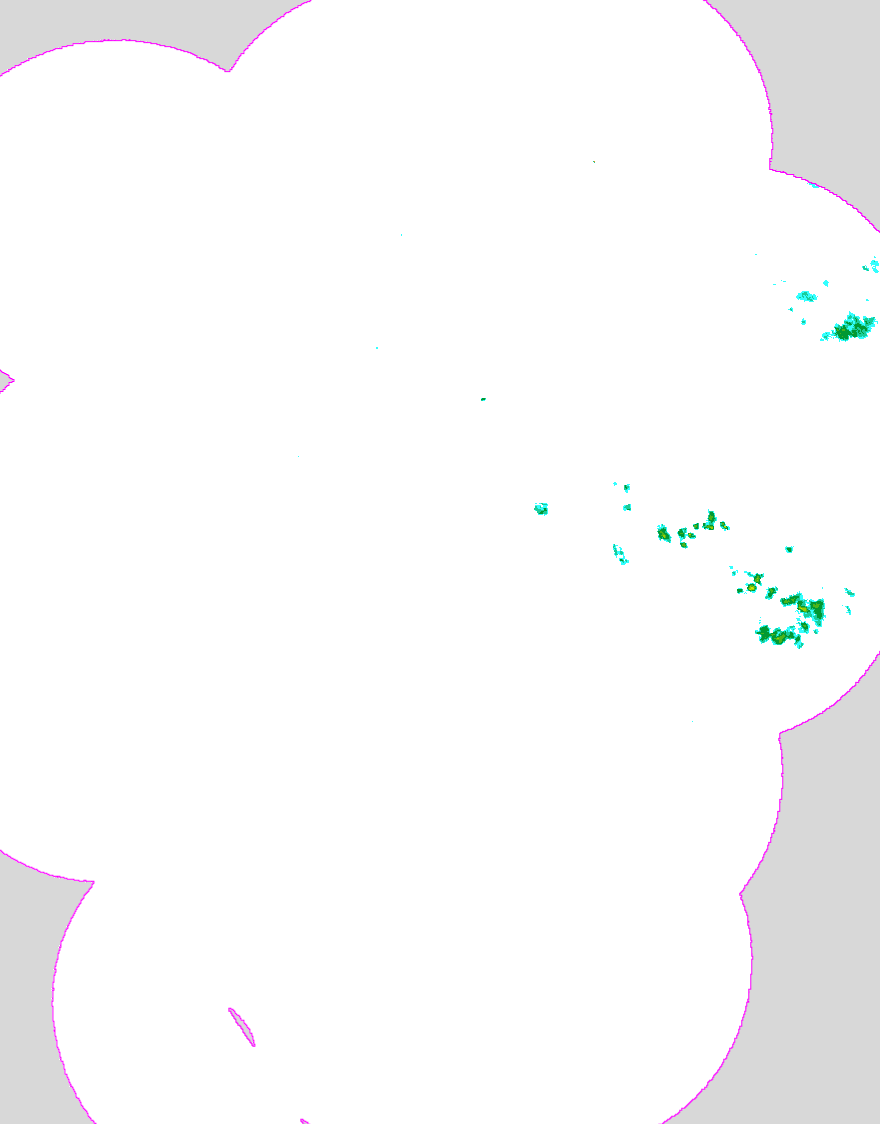 Regenradar Hohenöllen, Radarbild von 17:05 Uhr