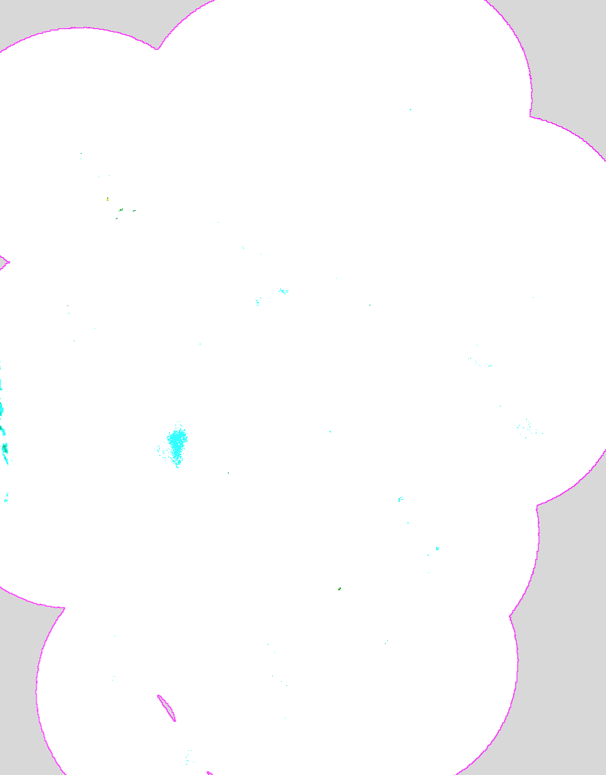 Regenradar Bevern, Radarbild von 23:45 Uhr