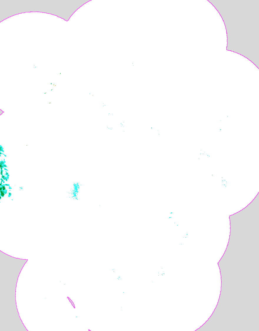Regenradar Bell, Radarbild von 0:25 Uhr