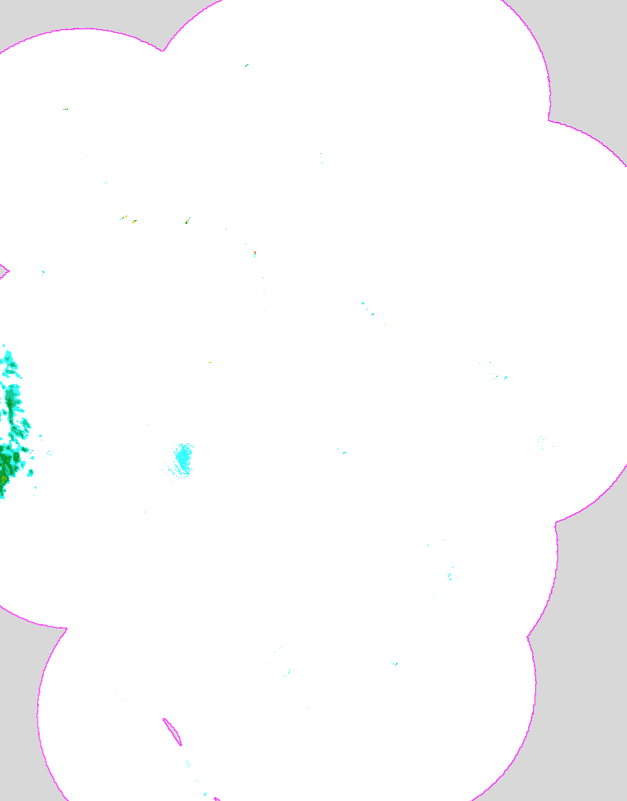 Regenradar Brensbach, Radarbild von 0:40 Uhr