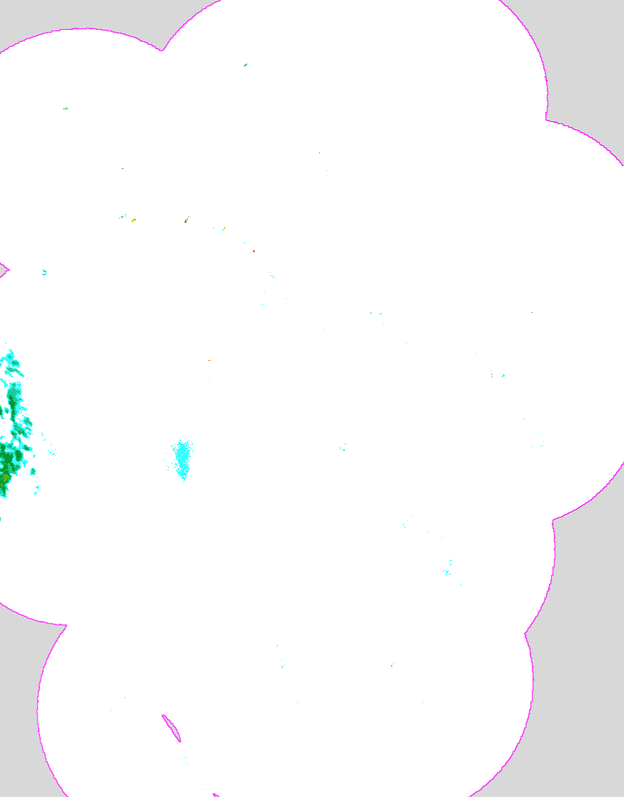 Regenradar Brücken, Radarbild von 0:45 Uhr