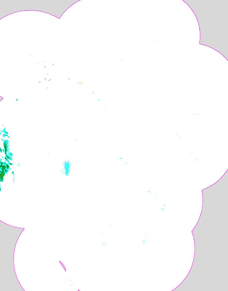 Regenradar Bad Feilnbach, Radarbild von 0:50 Uhr