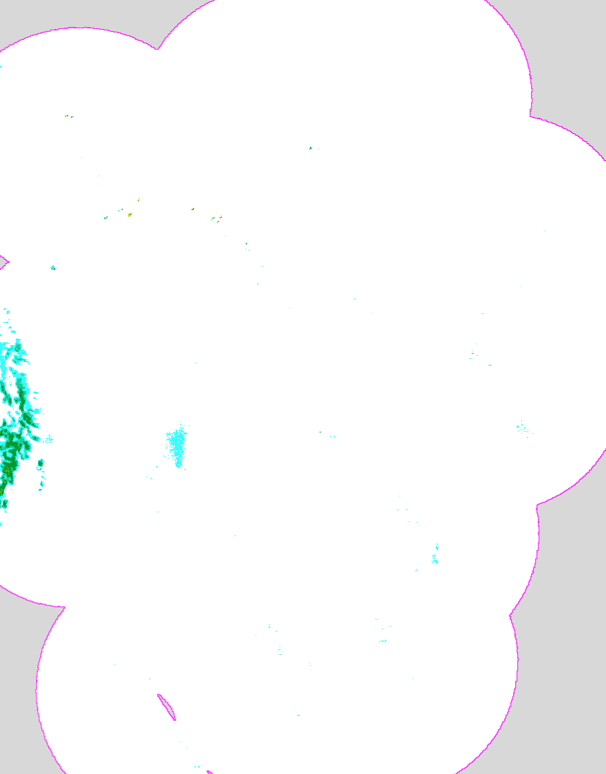 Regenradar Langenwolschendorf, Radarbild von 1:05 Uhr