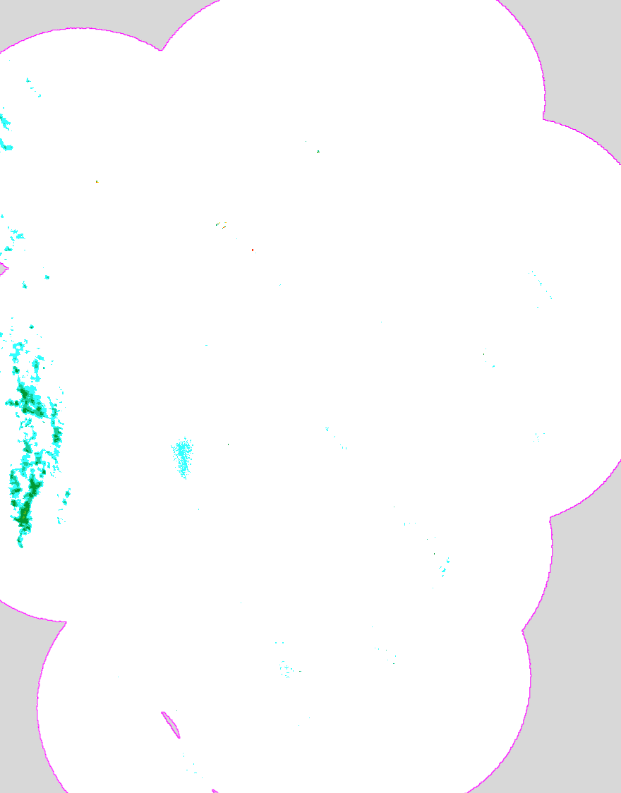 Regenradar Höchberg, Radarbild von 2:05 Uhr