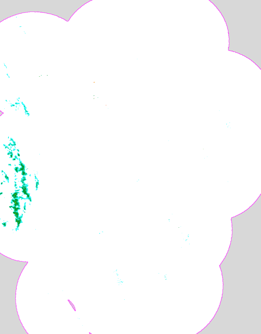 Regenradar Lieblingshof, Radarbild von 3:05 Uhr