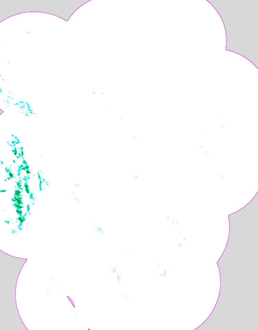 Regenradar Wollershausen, Radarbild von 3:25 Uhr