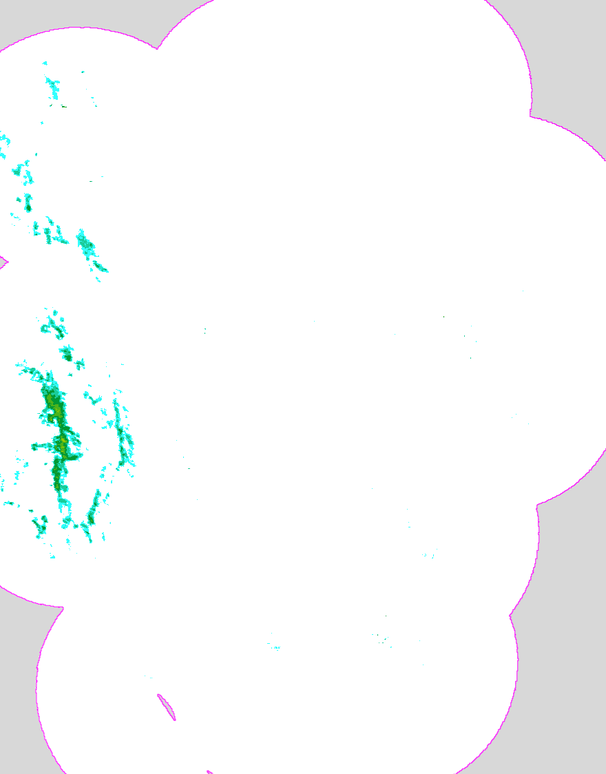 Regenradar Ragösen, Radarbild von 4:25 Uhr