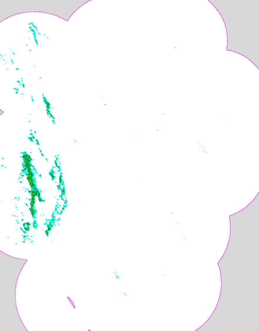 Regenradar Buch am Ahorn, Radarbild von 5:20 Uhr