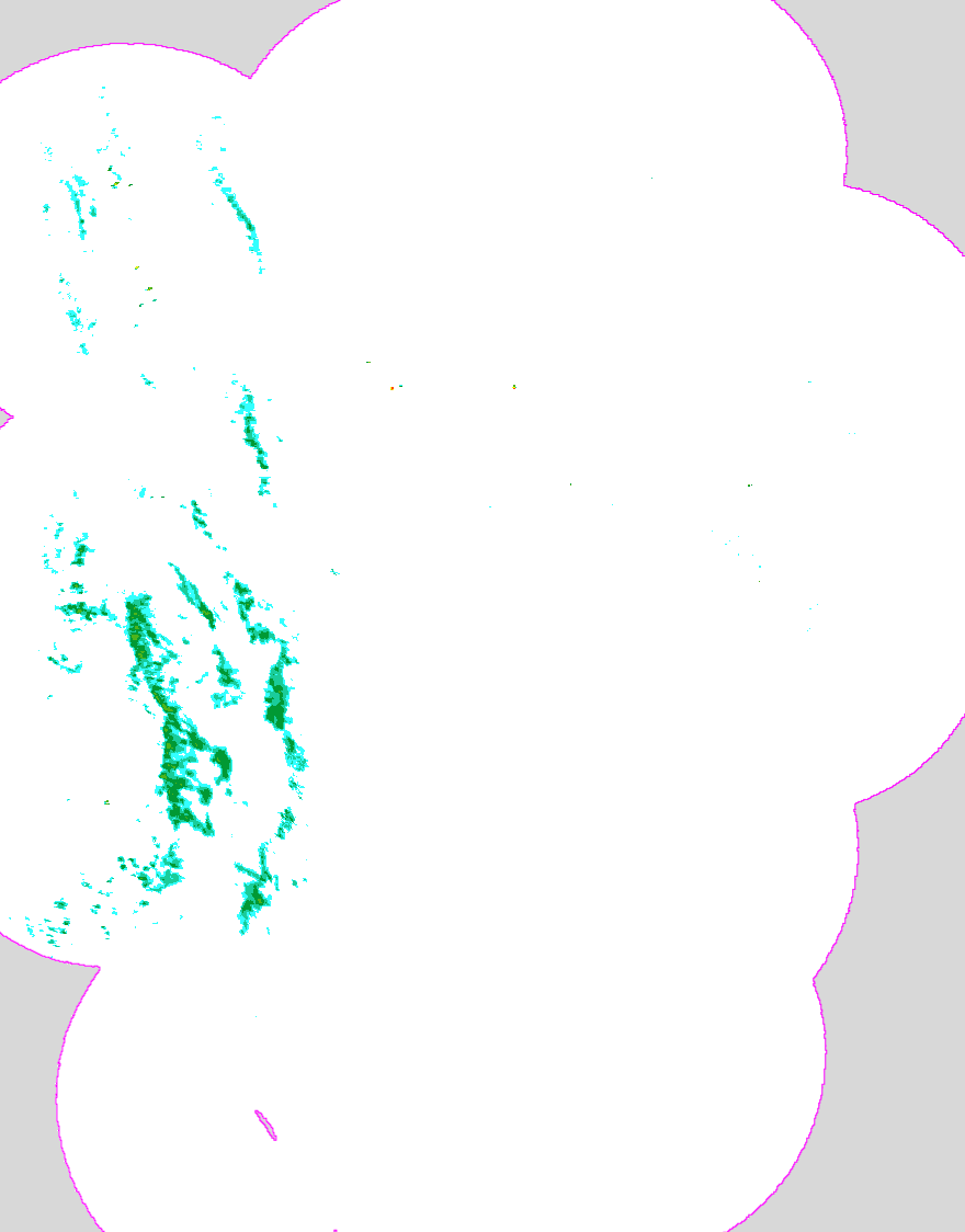 Regenradar Bauerbach, Radarbild von 7:00 Uhr