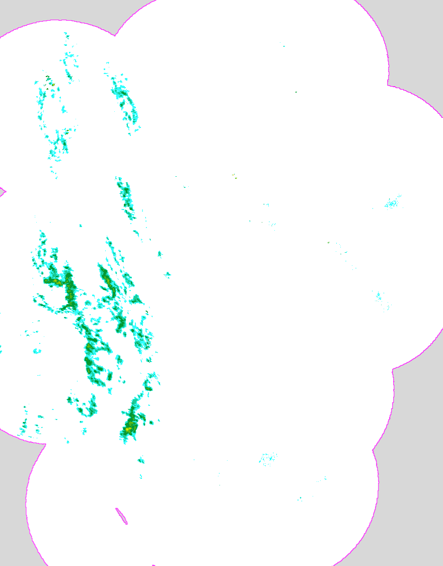 Regenradar Zeulenroda, Radarbild von 7:45 Uhr