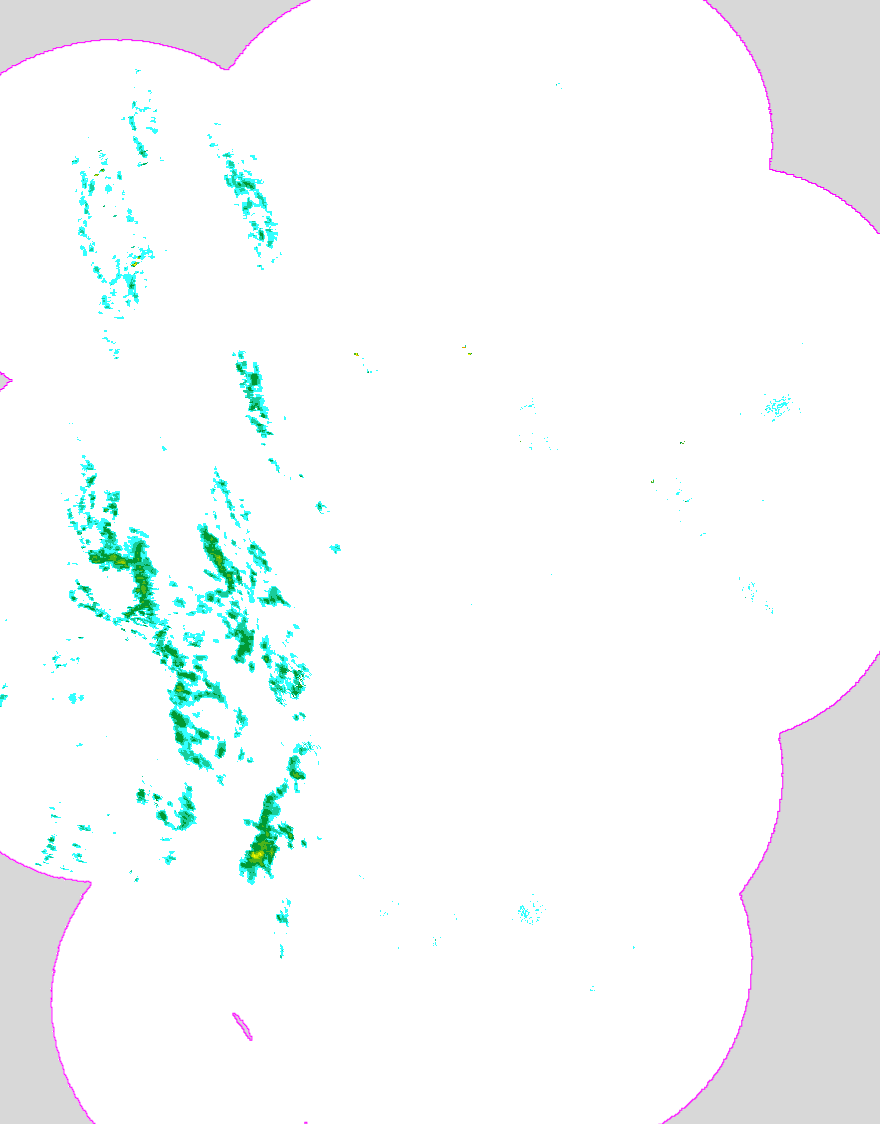 Regenradar Kleinmachnow, Radarbild von 7:50 Uhr