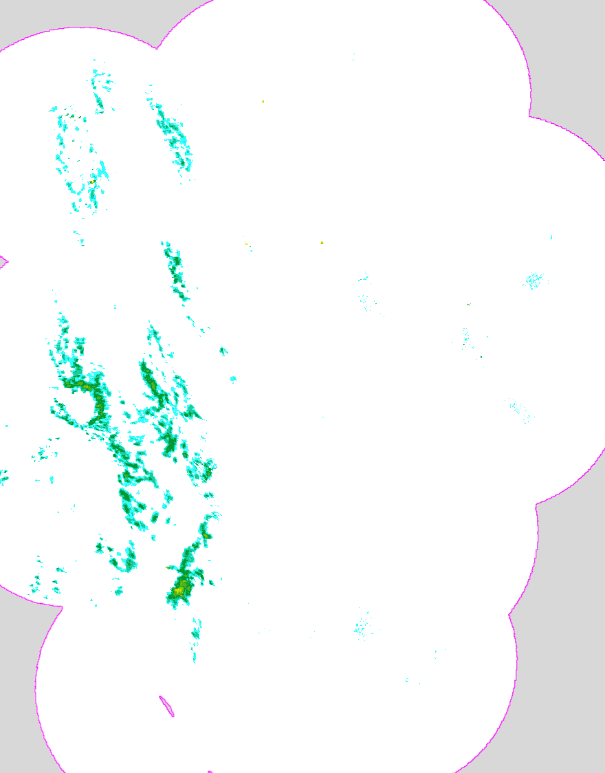 Regenradar Rückersdorf, Radarbild von 7:55 Uhr