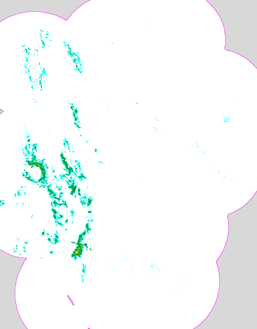 Regenradar Ostseebad Nienhagen, Radarbild von 8:00 Uhr