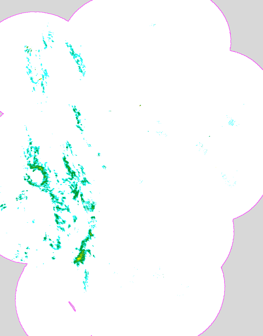 Regenradar Bornheim, Radarbild von 8:05 Uhr