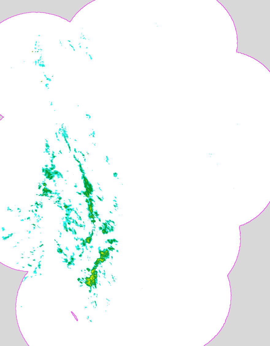 Regenradar Bettingen, Radarbild von 9:10 Uhr