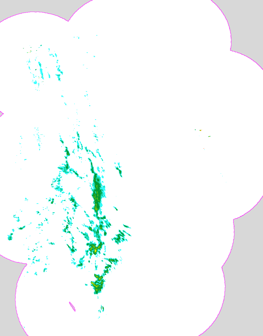 Regenradar Moselkern, Radarbild von 10:15 Uhr