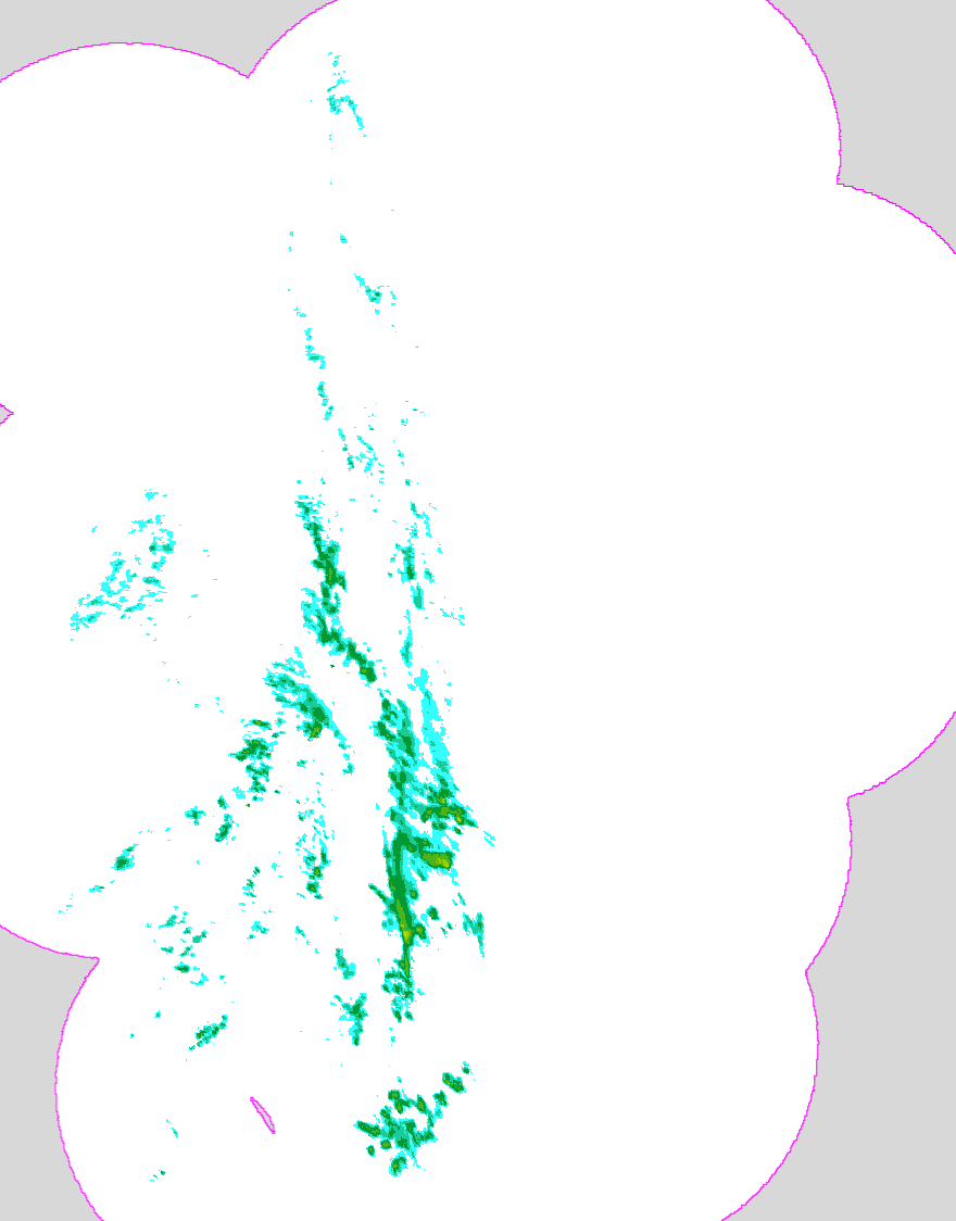 Regenradar Breitnau, Radarbild von 12:00 Uhr