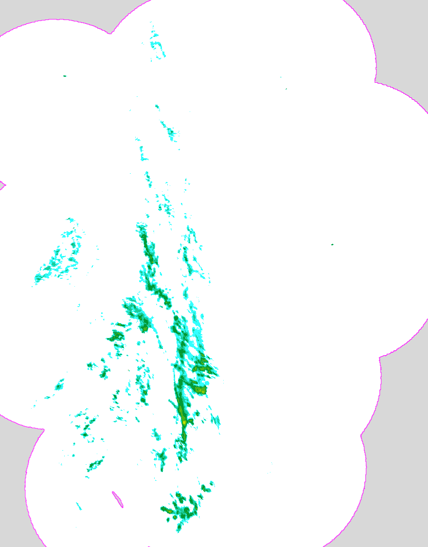 Regenradar Erkmannsdorf, Radarbild von 12:10 Uhr