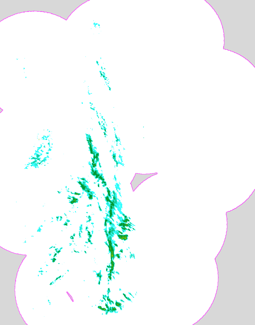 Regenradar Hollnseth, Radarbild von 12:30 Uhr