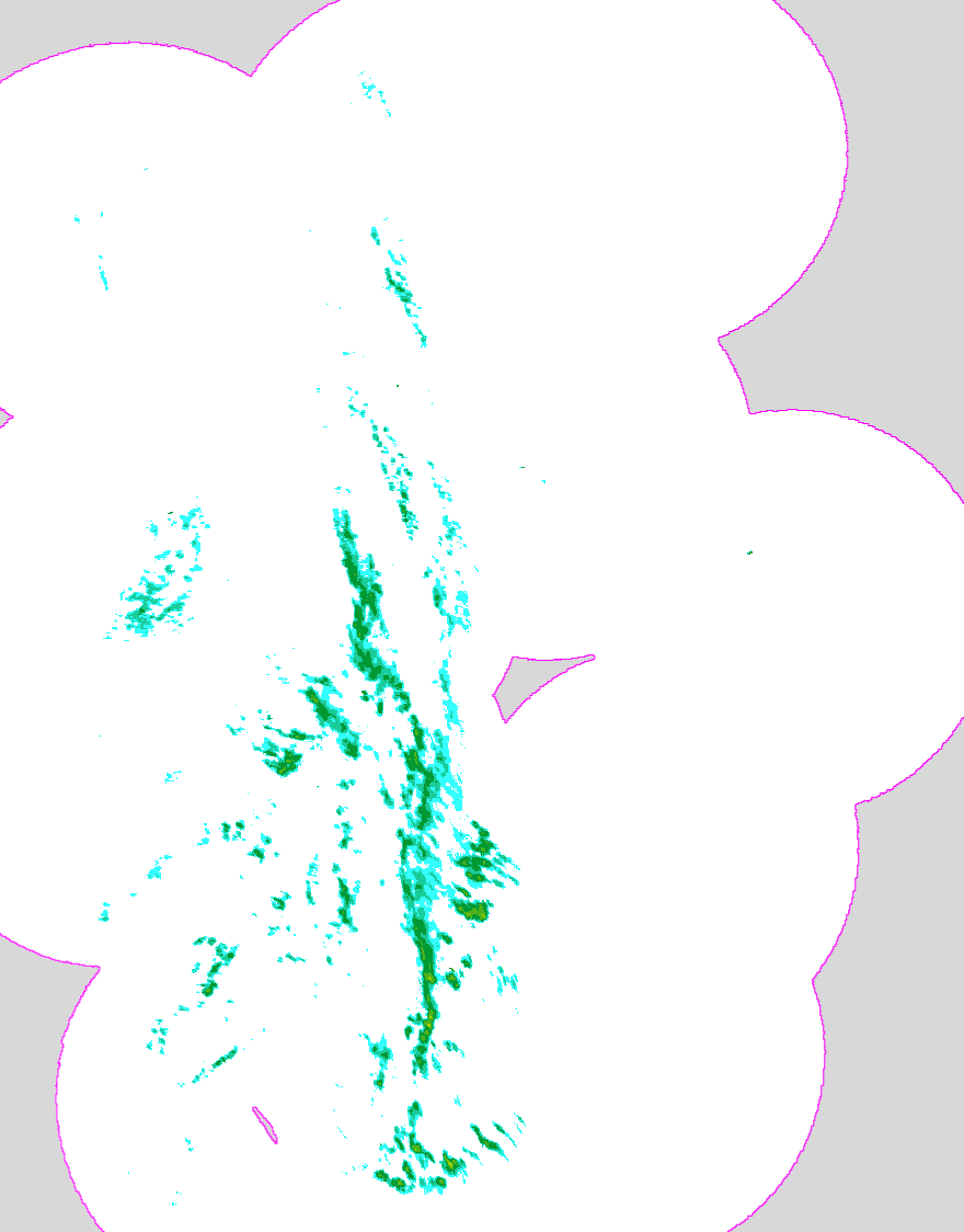 Regenradar Hausen, Radarbild von 12:40 Uhr