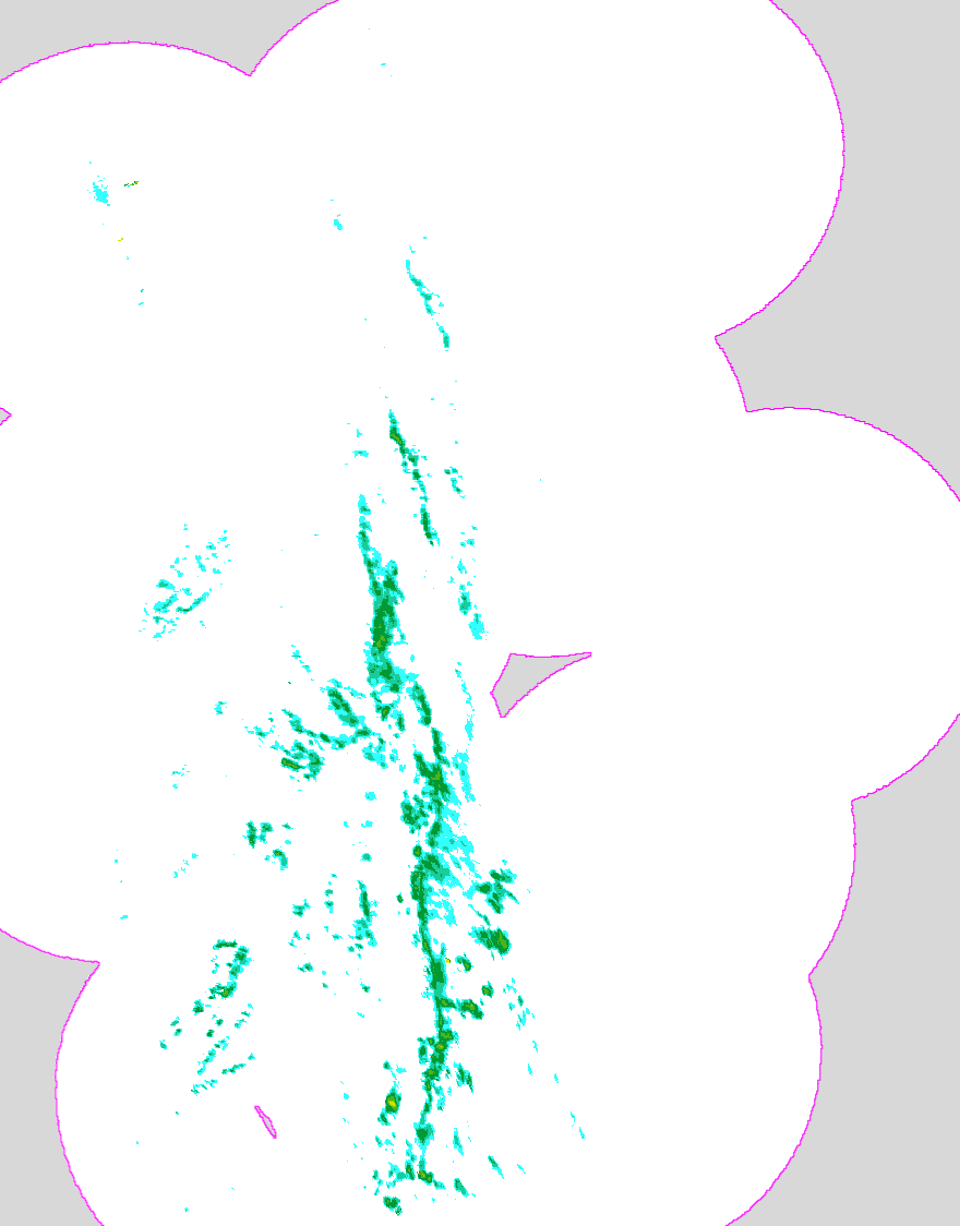 Regenradar Bad Füssing, Radarbild von 13:10 Uhr