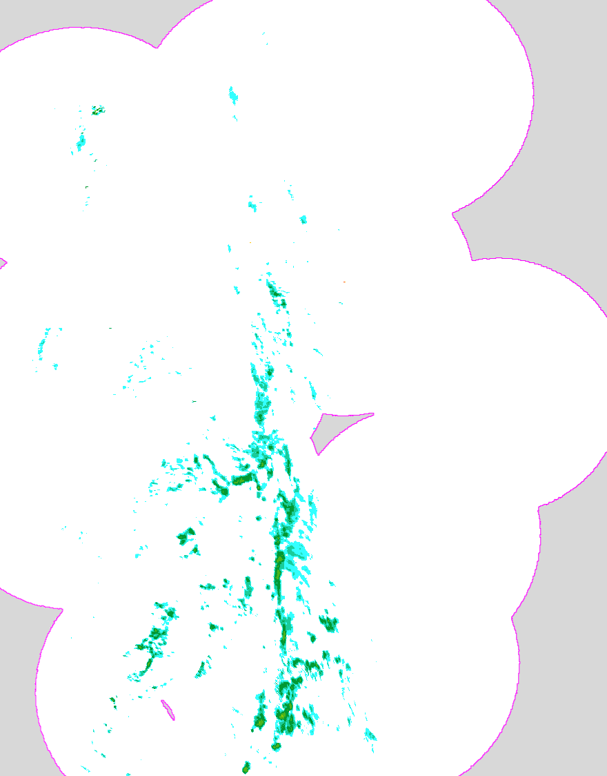 Regenradar Stoltenhagen, Radarbild von 13:50 Uhr